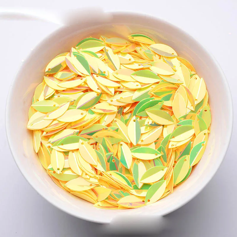 Gold glitter sequin DIY handmade 6 × 15mm three-dimensional beads wedding dress accessories accessory party decoration sequins image 3