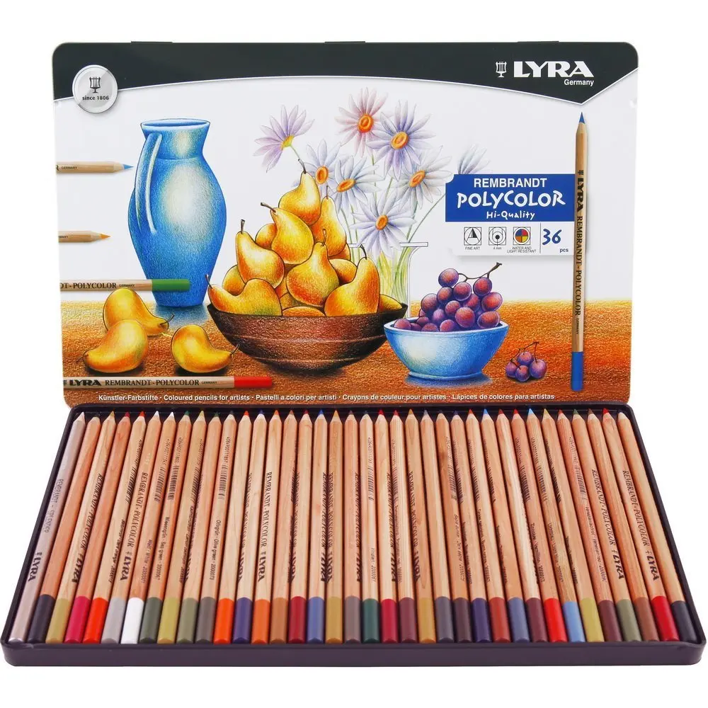Lyra-色鉛筆のセット,36/72色のレンブラントマルチカラーセット,描画