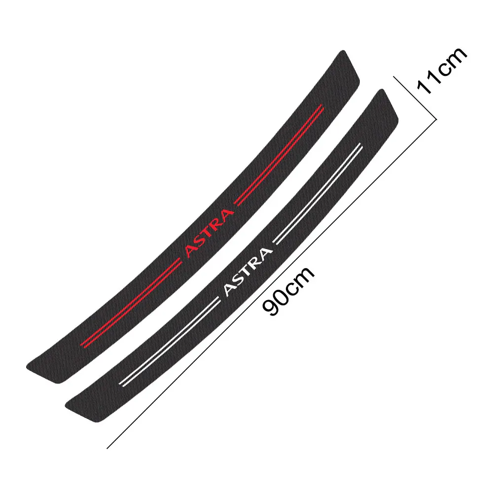 For Opel Astra H K J G Corsa E D OPC Mokka Insignia B Vectra Car Rear Bumper Sticker Auto Trunk Trim Guard Protector Accessories