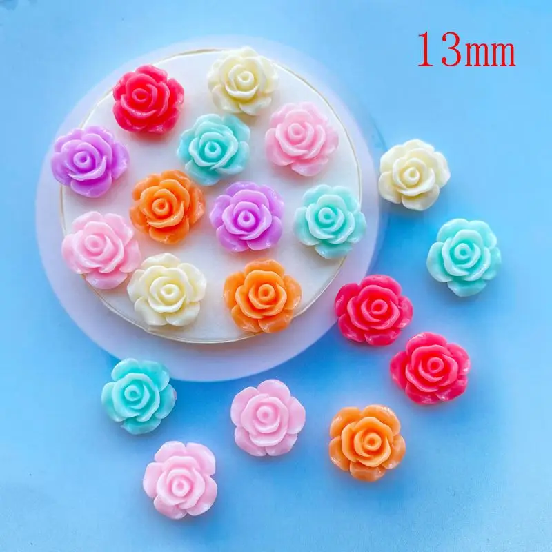 30Pcs Kawaii Cute Mixed Flowers Flat back Resin Cabochons Scrapbooking DIY Jewelry Craft Decoration Accessorie E199