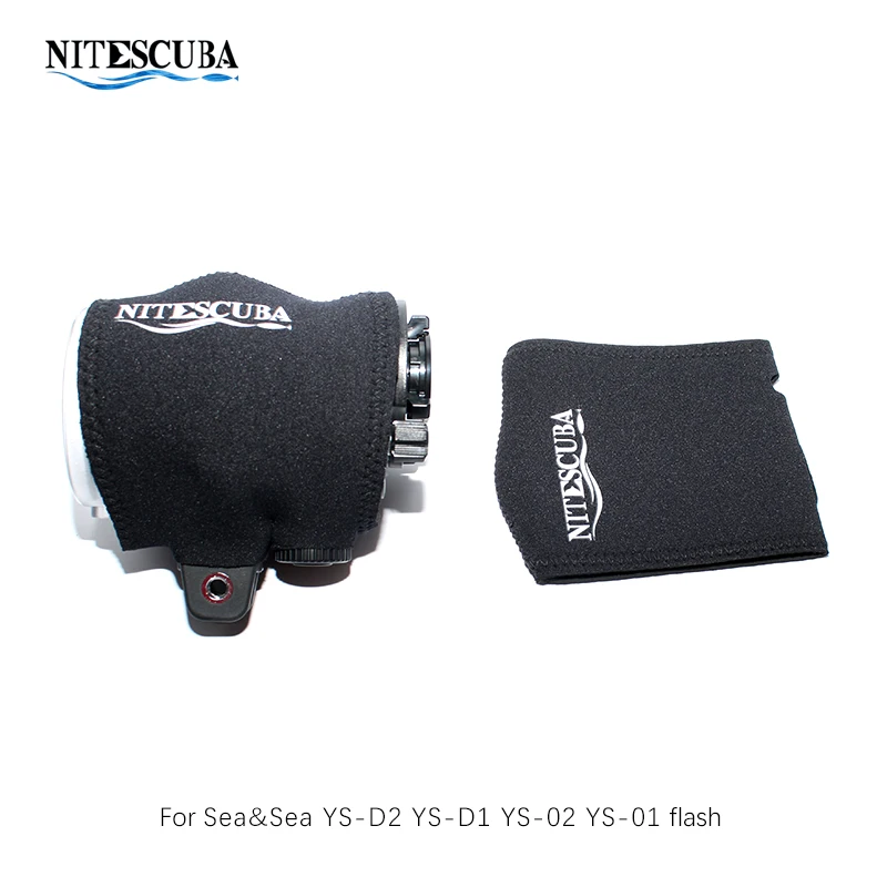 NiteScuba Diving Neoprene protective Sleeves Sea&sea Strobe Ys-d2J Ys-d1 Ys-d3 Underwater Photography Accessor