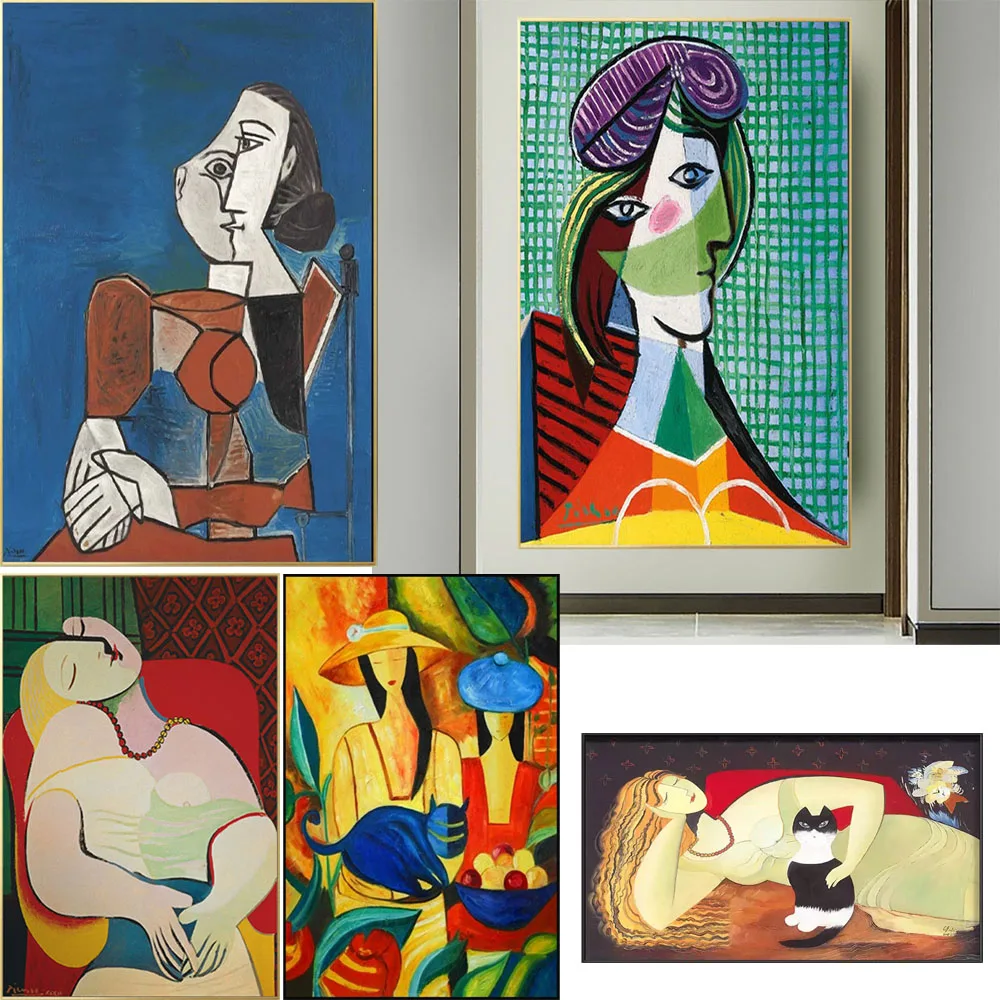 Modern canvas home decor wall art famous Picasso works abstract hand-painted oil painting modern salon mural living room decor