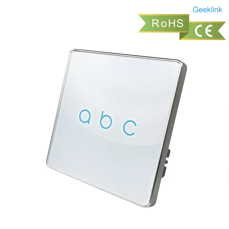 Пульт Geeklink FB2 настенный сенсорный выключатель отзывы переключатель британская версия 1 2 3 комплекта, интеллигентая (ый) Беспроводной пульт дистанционного управления IOS Android нулевой сигнальной линии