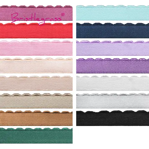 BRISTLEGRASS 2 5 10 Yard 3/8" 1/2" 10mm 13mm Plush Bra Strap Elastic Band Nylon Shoulder Tape Underwear Lingerie DIY Sewing Trim