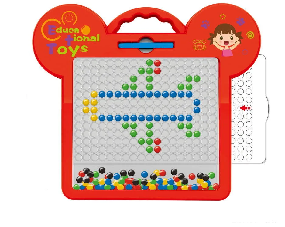 magnetic drawing board magpad dots Magnet Beads Board Drawing Toys Colorful Memo Board with Stylus Pen educational toys