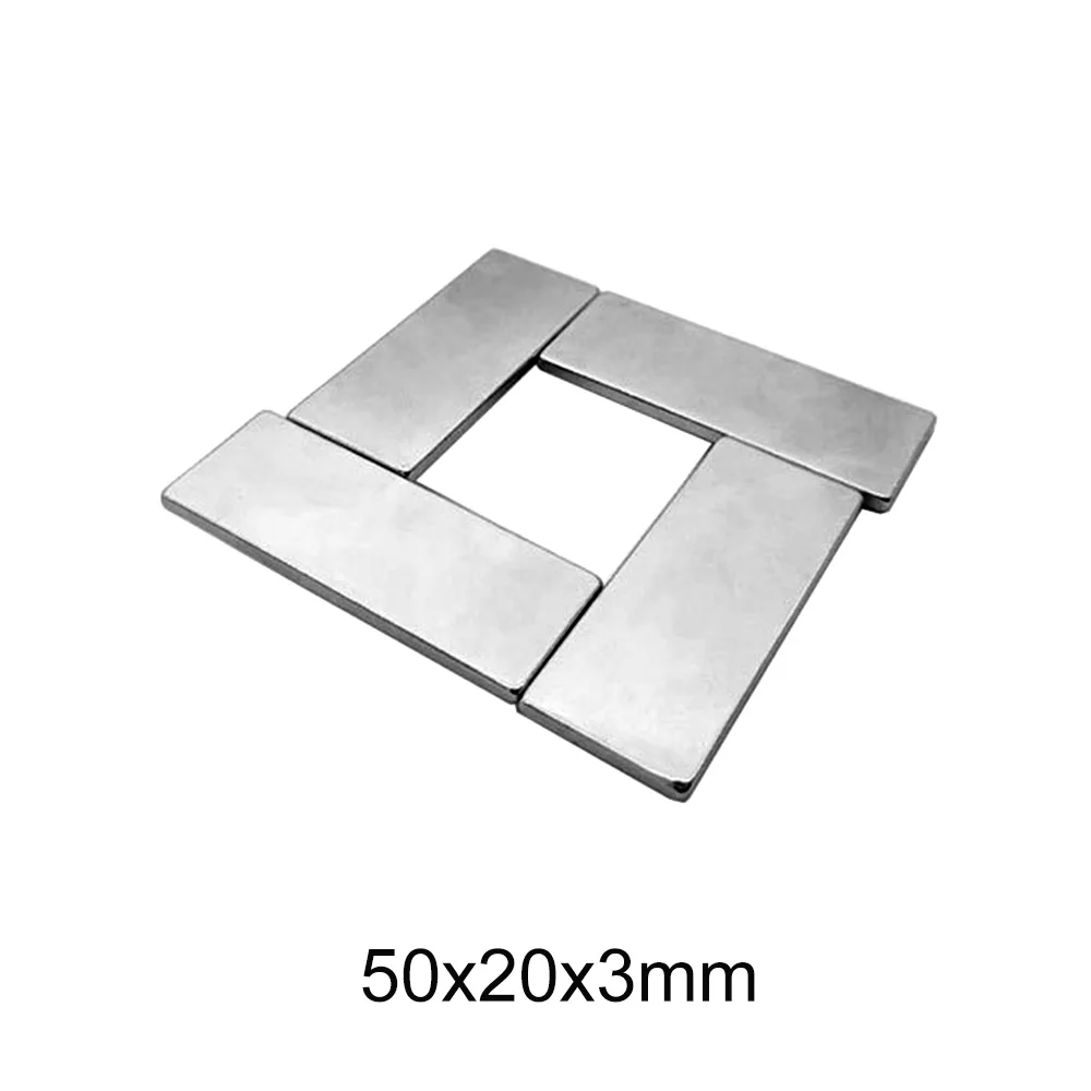 

2~20PCS 50x20x3 Strong Neodymium Magnet sheet 50mm x 20mm Magnetizing Permanent Magnet 50x20x3mm strong powerful Magnet 50*20*3