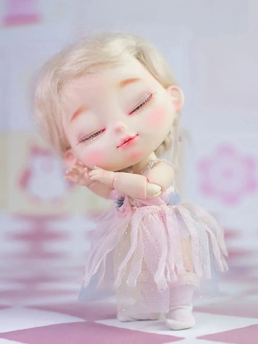 BJD 1 / 8 Boneka Lucu Bayi Tidur Seri Nude Kualitas Tinggi