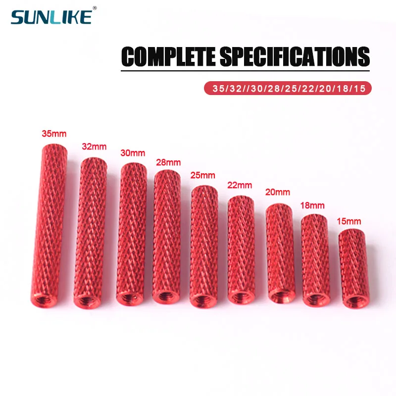 10PCS/Lot M3*15/18/20/22/25/28/30/32/35mm Knurled Aluminum Rod For Column Bulkhead Bolt Fasteners Of RC FPV Multi-Axis Aircraft