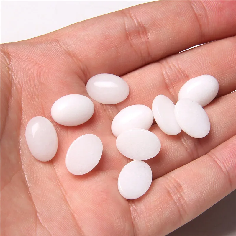 10pcs/lot Natural Stone Cabochon 8-25MM Tiger Eye Agat Oval Cameo Fit DIY Ring Earring Bracelet Necklace Making Jewelry Finding