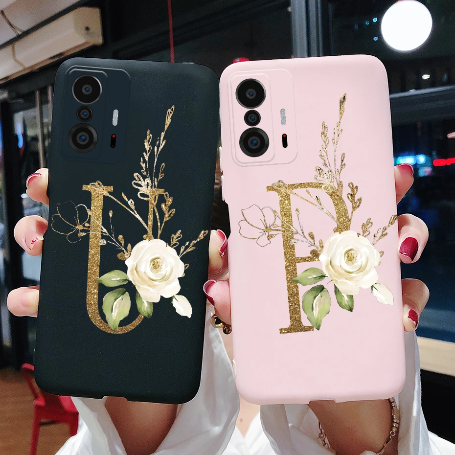 For Xiaomi Mi 11T Case For Xiaomi Mi 11T mi11t 11tpro 11 T Pro Cover Cases Shockproof Cute Letters Silicone Soft TPU Phone Case