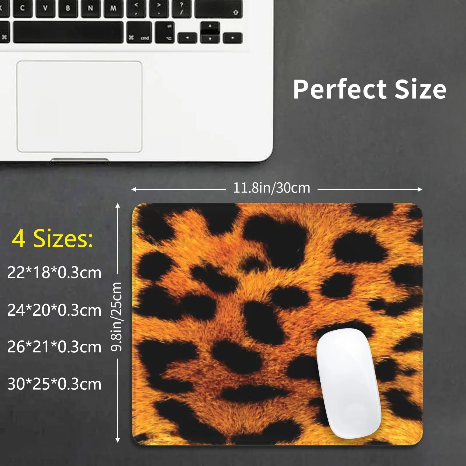 Leopard Print Design Cloth Face Mouse Pad DIY Print Quarantine Face Inhale Breath Oxygen Children