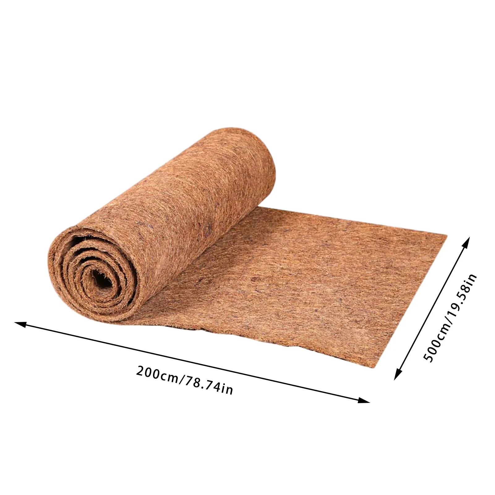 50*200CM Coconut Shell Mat Ski-proof Blanket Door Mat Moisture-proof Flower Pot Mat Coconut Palm Pad Animal Crawling Mat