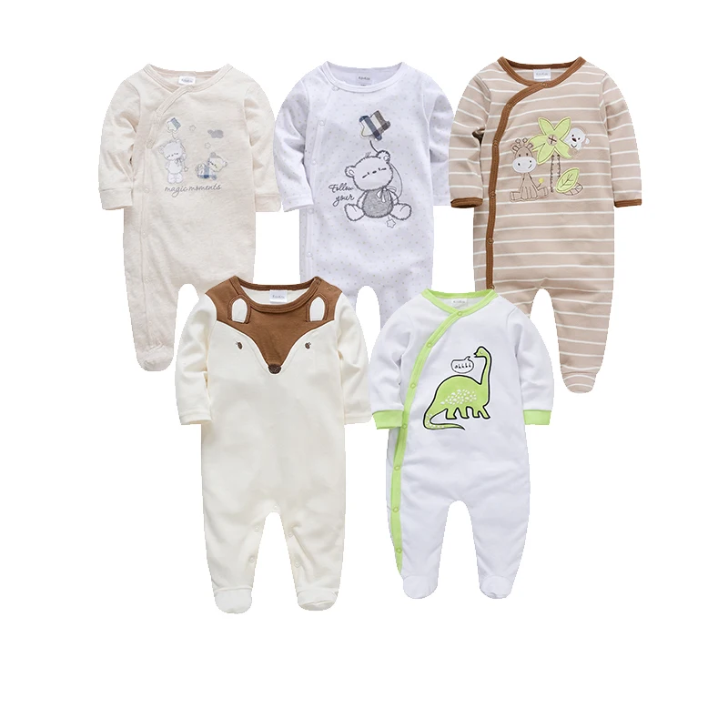 Honeyzone Baby Boy Clothes Newborn Jumpsuit Recien Nacido Infant Dinosaur Cartoon Print Onesie Full Sleeve Outfit Tutine Neonato