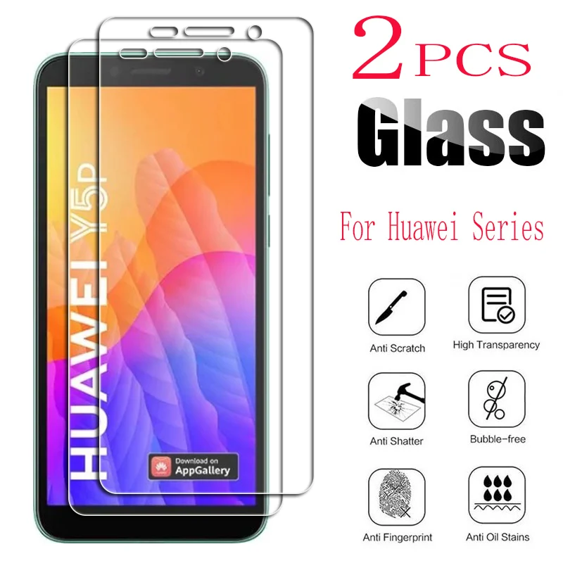 Защитное стекло для Huawei Y5p, Y6p, Y7a, Y7p, Y8p, Y8s, Y9a, nova 7, SE 5G Pro, 7i, 4e, 5, 5T, 6, 2 шт.