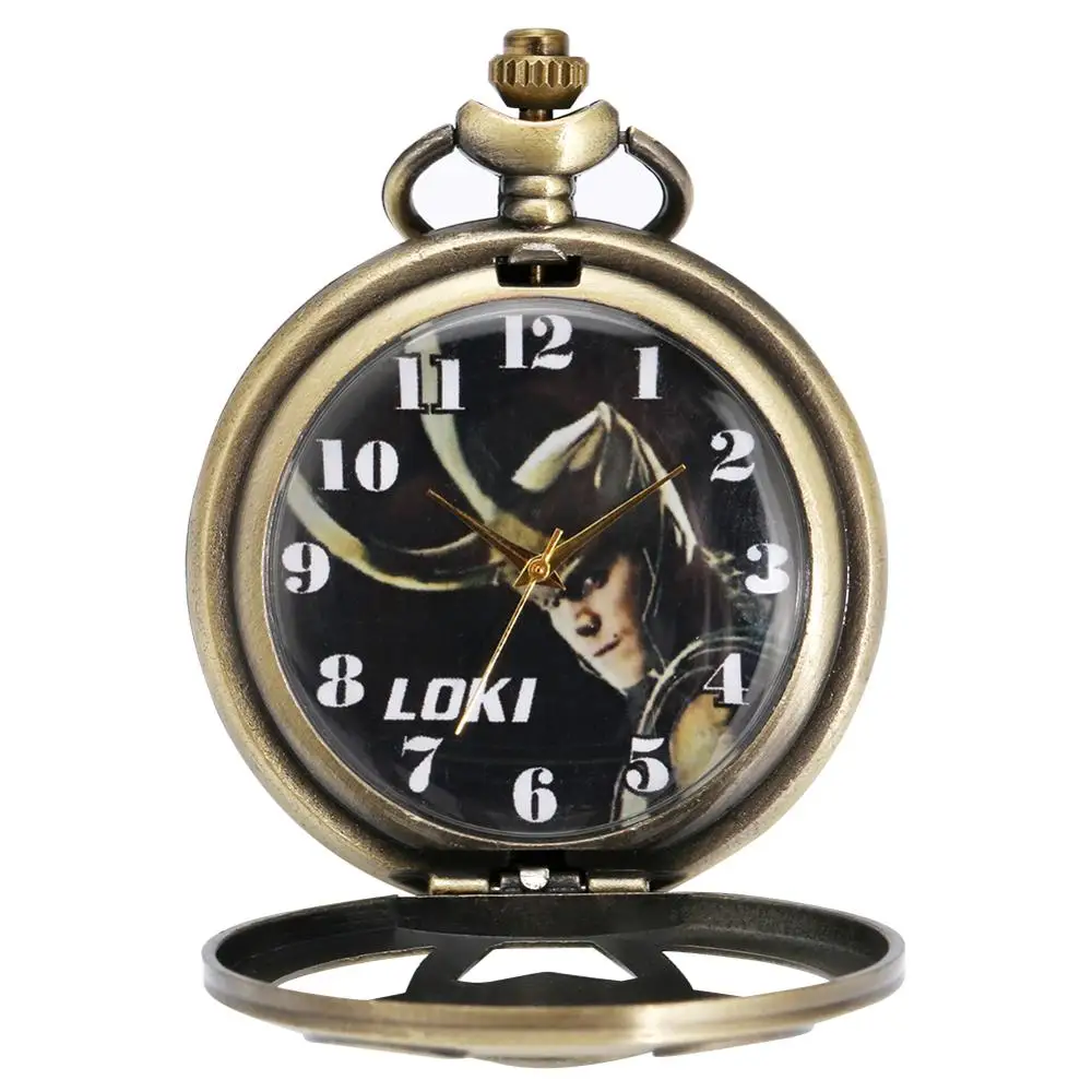 Vintage Bull Head Hollow Cover Quartz Pocket Watch Steampunk Souvenir Pendant Necklace  Chain Gifts for Men Women Drop Shipping