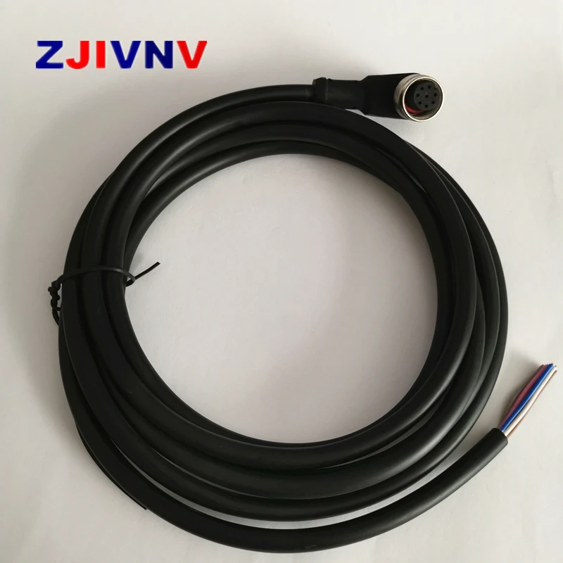 M12 Sensor Connector 2m Cable Waterproof plug Male&Female 4P 5P 8Pin +2m PVC line A Type angle & straight