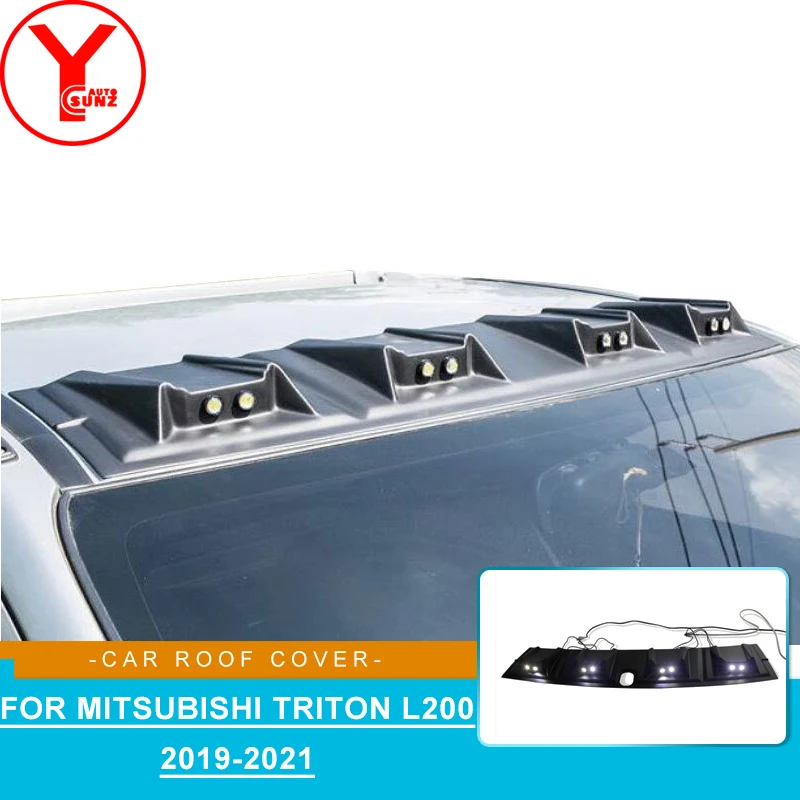 Matte Black Led Raptor Roof Spoiler For Mitsubishi L200 Triton L200 2019 2020 2021 ABS Wildtrak Pickup Car Accessories YCSUNZ