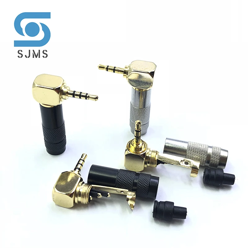 Gold plated Stereo with Clip 2.5 mm 3 Pole 4 Pole Repair Headphone Jack Plug Cable Audio Plug Jack Connector Soldering