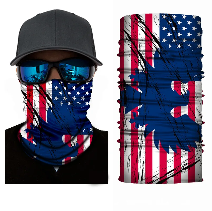 3D Seamless Bandanas National Flag Buffs, Motorcycle Cycling Neck Face Mask, Scarf Headband, Hiking, Ski, Fishing, Balaclava