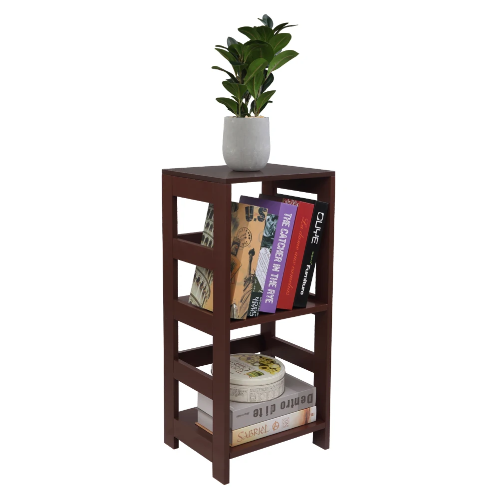 Wooden Bookshelf Book Display Etagere Rack 3 Tier Bookcase Storage Shelf Organizer 13.3