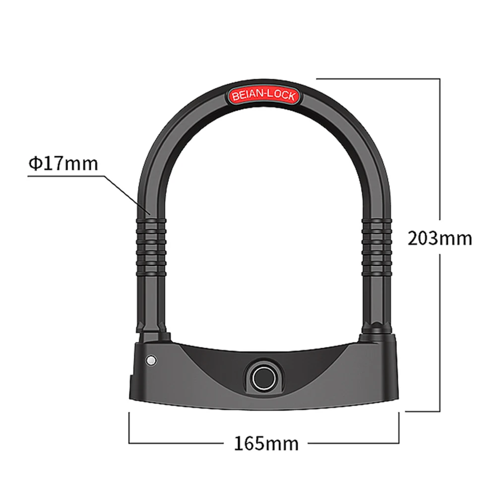 قفل ذكي ببصمة الإصبع ، مضاد للسرقة ، للدراجة ، الدراجة النارية ، السيارة الكهربائية ، IP67 ، مقاوم للماء ، أقفال خارجية ، نوع U