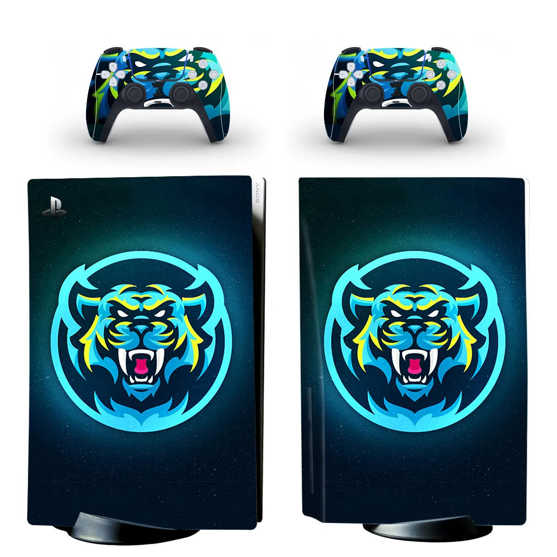 Animal Pattern PS5 Standard Disc Edition Skin Sticker Decal Cover for PlayStation 5 Console & Controllers PS5 Skin Sticker Vinyl