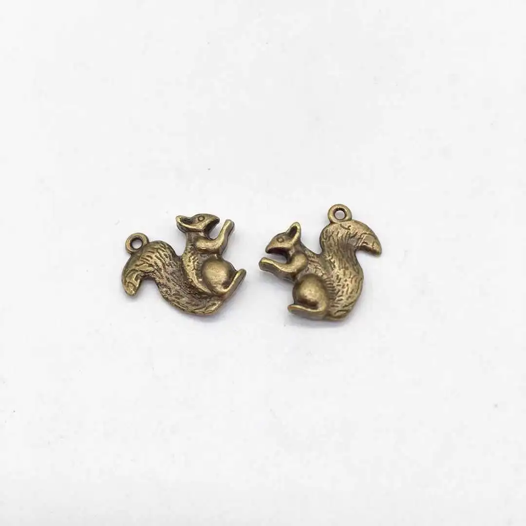 New Arrival 12 pcs Cute squirrel charms  fit DIY handmade necklace earring bracelet charms Jewelry Making