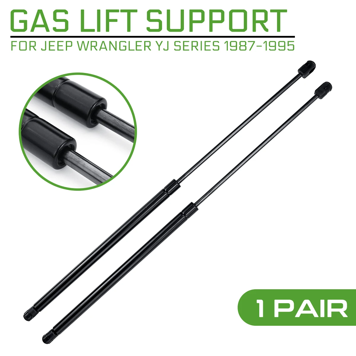 Rear Window Glass Gas Spring Shock Lift Struts For Jeep Wrangler YJ Series 1987 1988 1989-1995 YJ 644MM Support Rod Arm Bar