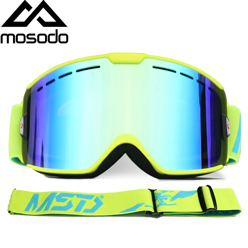 Mosodo-Lunettes de ski à double couche pour homme et femme, verres polarisés, anti-buée, légères, UV400