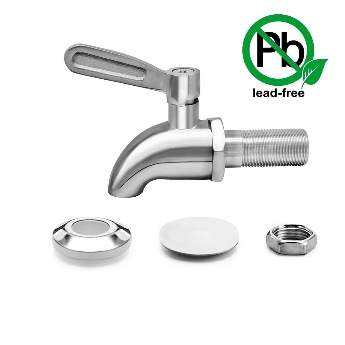 Water Dispenser Replacement Spigot, Stainless Steel Polished Finished, fits Berkey and other Gravity Filter systems as well -1PC