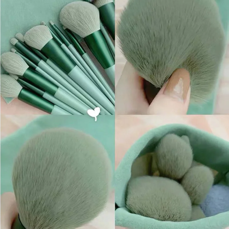 Professional 13PCS Foundation Concealer Makeup Brushes Set Soft Fur Eyeshadow Eyebrow Loose Powder Brush Beauty Tools