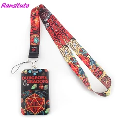 Ransitute R1479 Dragon Creative Lanyard Card Holder Student Hanging Neck Mobile Phone Lanyard Badge Subway Access Card Holder