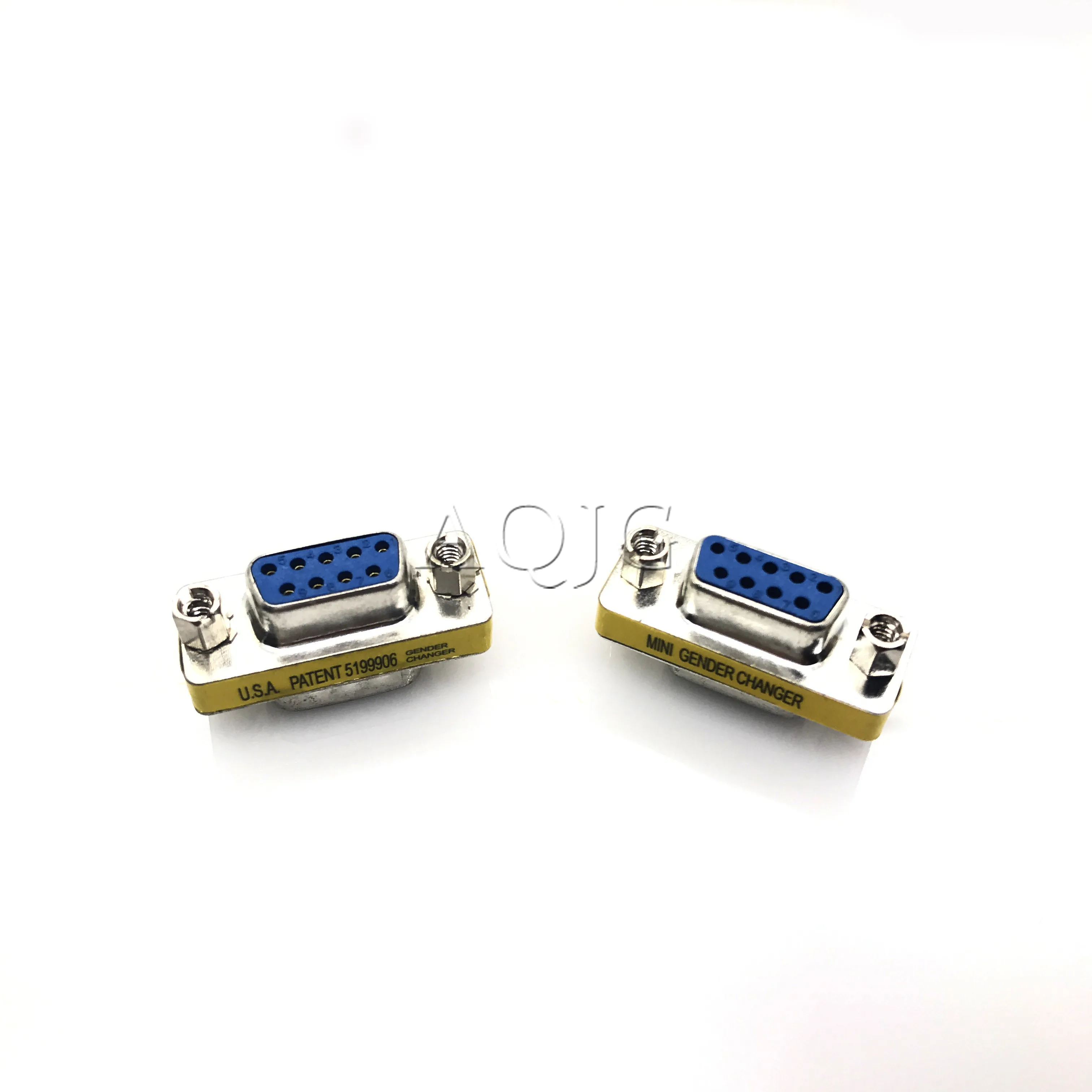 Mini adaptador de modificador de gênero db9, conector serial rs232, fêmea para fêmea, para macho, d-sub, conectores