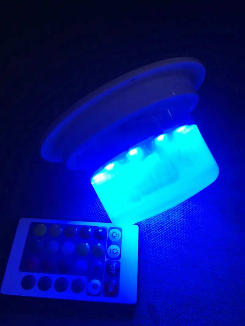 Remote Controlled Rechargeable RGB Light Base Waterproof 5050SMD LED Module Hanging 16 Colors Furniture Mood Light Under Table
