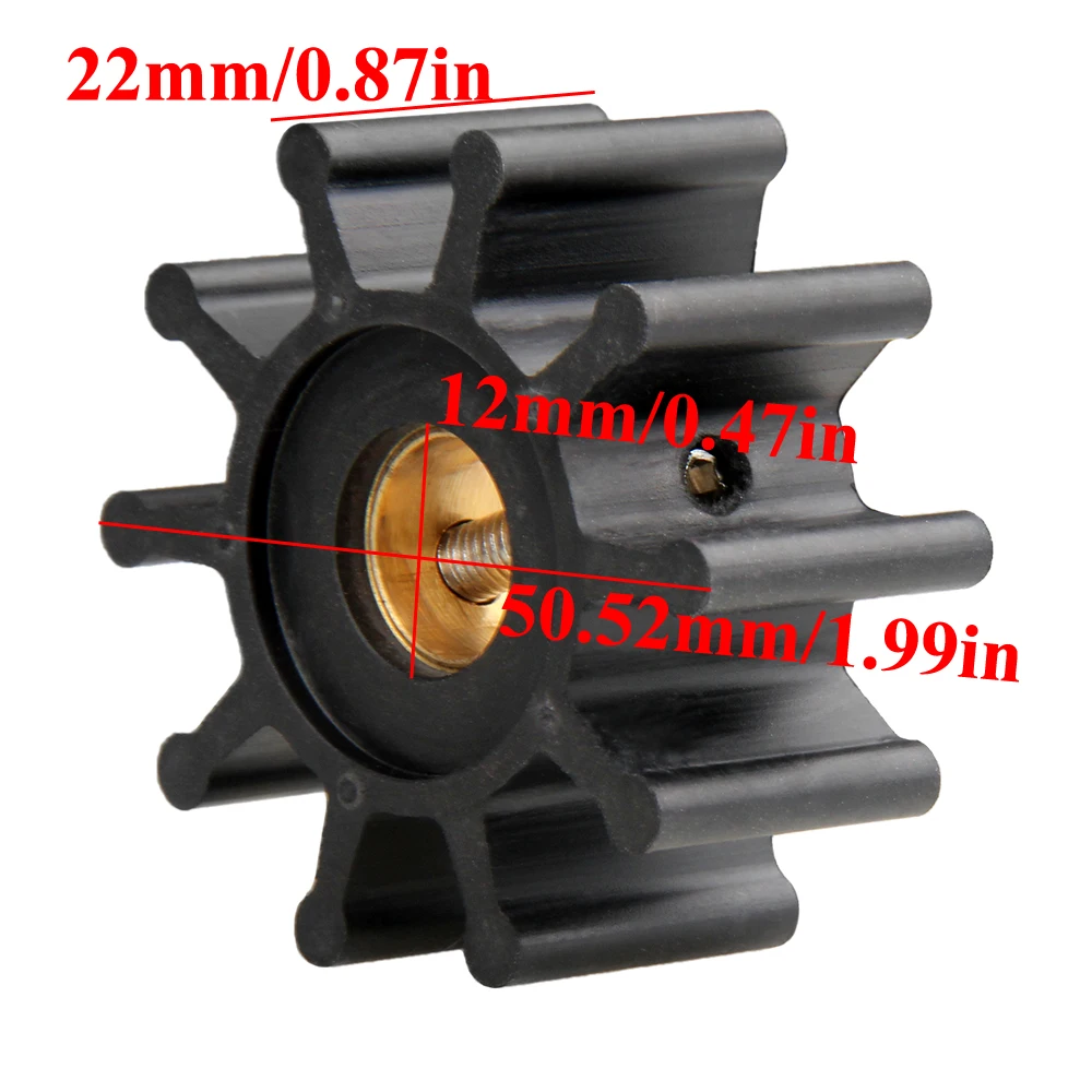 CARBOLE  Water Pump Impeller 09-810B 18653-0001 653-0001 128990-42200 9-45713 for Jabsco / Johnson / YANMAR Engine Pump