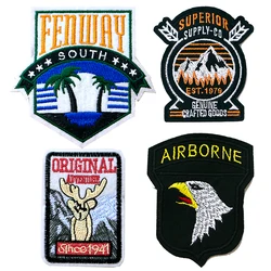 Eagle Air Force Military Tactics Patch Mountain icon Embroidered Applique Patches For DIY Iron on Badges Stickers on the clothes