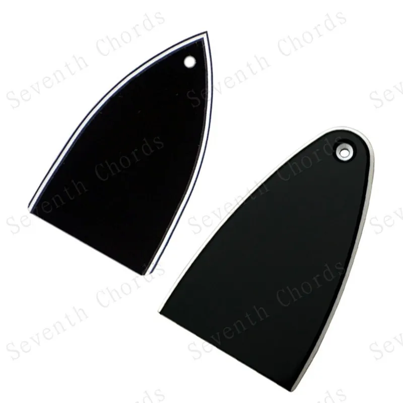 2Pcs Black Plastic1 Hole Truss Rod Cover Plate For Bass Guitar Replacement Parts Guitar Accessories