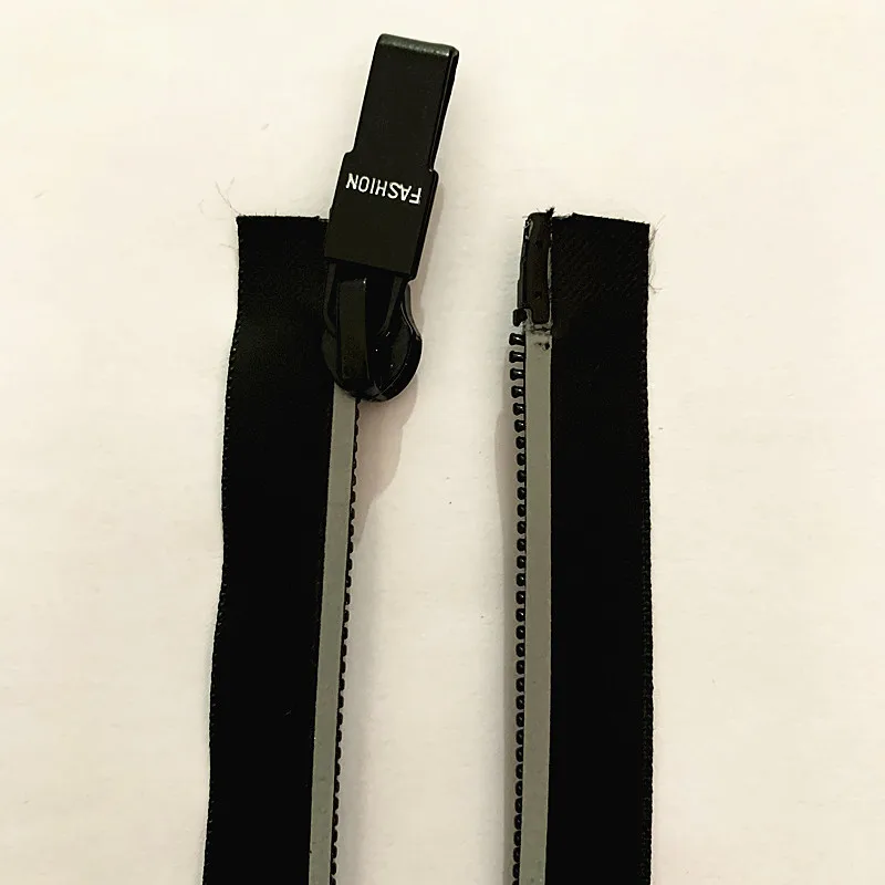 20-70cm5# Black TPU waterproof nylon zipper, outdoor reflective zipper, used in crafts, sewing bags, clothing accessories