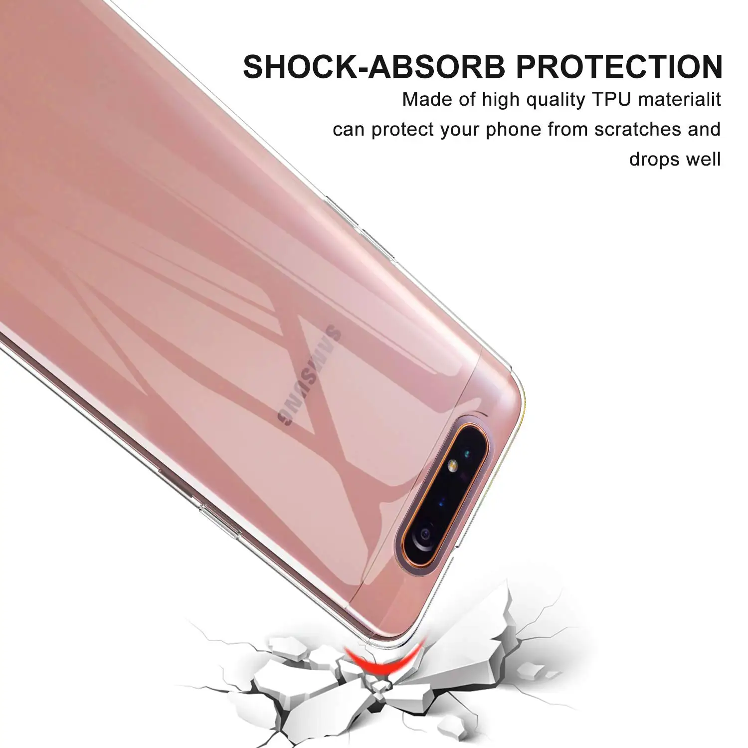 Transparent Silicone TPU Case for Samsung Galaxy A80 A90 5G Mobile Phone Back Cover 360 Protective SamsungA80 2019 Clear Fundas