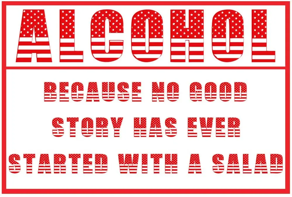 

Red Original Design Alcohol Tin Metal Signs Wall Art|Thick Tinplate Print Poster Wall Decoration for Bar/Kitchen