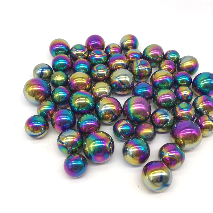 200 g natürliche Regenbogen-Kristallkugel, Quarzkugel, Aura-Engel-Chakra, galvanisierte Kugel, Mineralien, Heilmassage