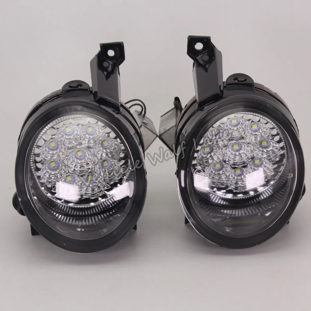 Dla VW Caddy 2004 2005 2006 2007 2008 2009 2010 samochód stylizacji przód 9 LED światła przeciwmgielne światło + osłona na maskownicę + drut — zdjęcie 5