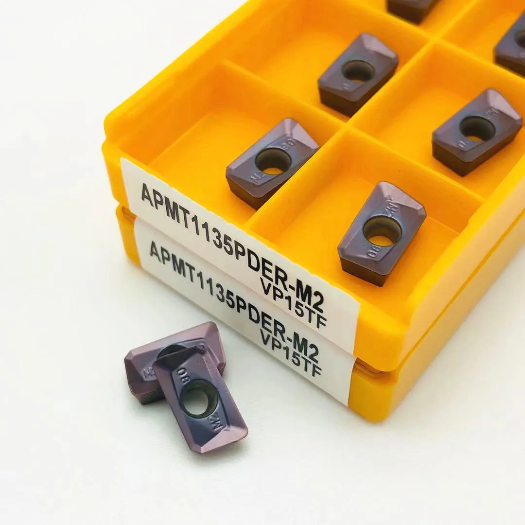APMT1135 M2 VP15TF APMT1135 H2 VP15TF APMT1135 M2 Carbide End Milling Tool CNC Milling Insert APMT1135PDER Turning Insert