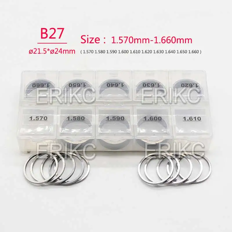 ERIKC B27 Fuel Dispenser Injector Adjusting Gaskets B27 Injection Washers Thickness (1.57mm-1.66mm) 50 Pieces / Set)