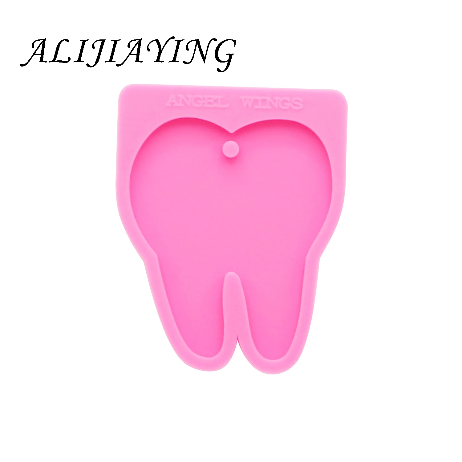 Shiny keychain tooth shape key ring decoration silicone mold for DIY epoxy resin DY0159