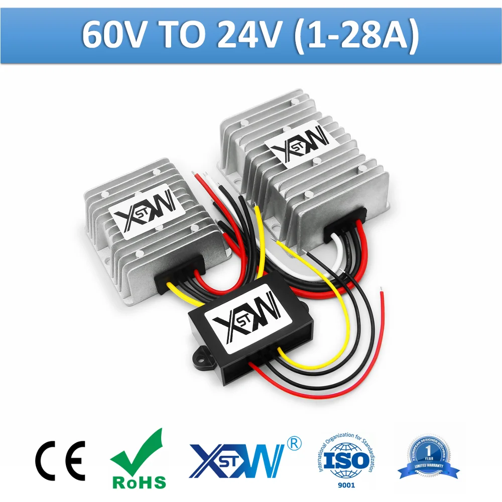 

Step Down Volt Converter DC-DC 30V-75V 36V 48V 60V 72V to 24V Car Step Down Converter Power Supply Converter Waterproof IP67