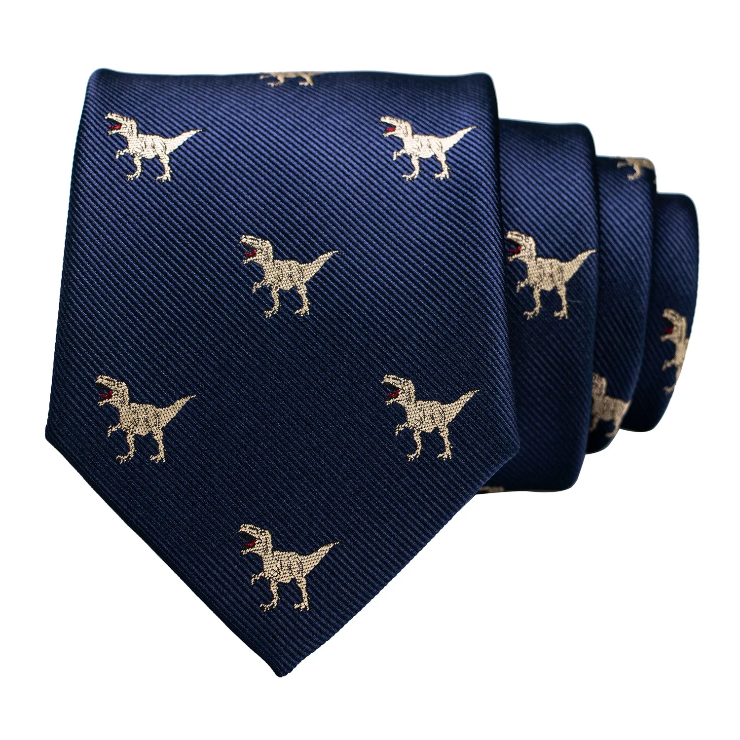 Neues Design Tierkrawatte für Männer, Seidenkrawatte mit Dinosaurier-, Schnecken-, Fuchs- und Flamingo-Motiven, Jacquard, Modisch für Party und Hochzeit, Gravata-Krawatten – Detail 15