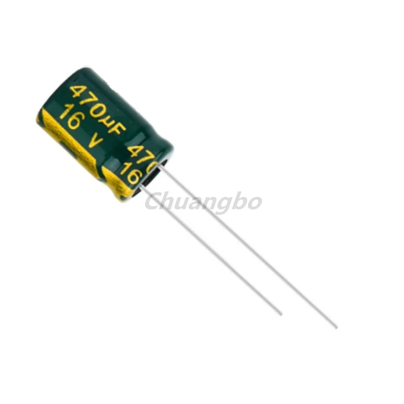 10pcs-20pcs 470uf16V 8.12mm Low ESR/Impedance high frequency aluminum electrolytic capacitor size 8*12 16V 470uf 20%