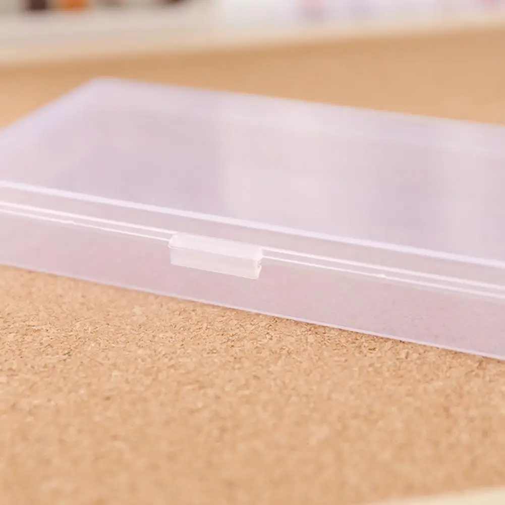 Storage Box with Lid Dust-Proof Plastic Desktop Stationery Organizer for Classroom
