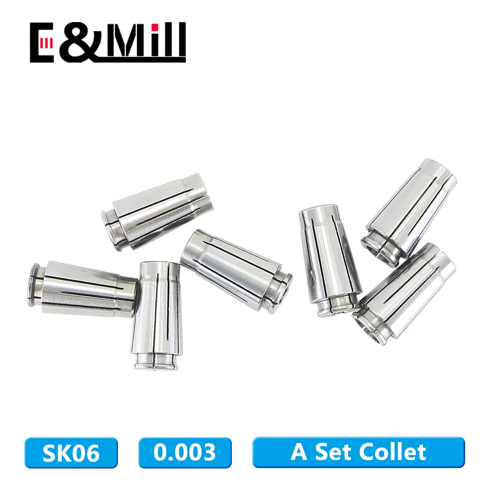 

A set Sk06 Collet High Precision 0.003 Sk Collet Chuck CNC Lathe Milling Cutter Engraving Machine Chuck 3 4 5 6 3.175 1/8 Chuck